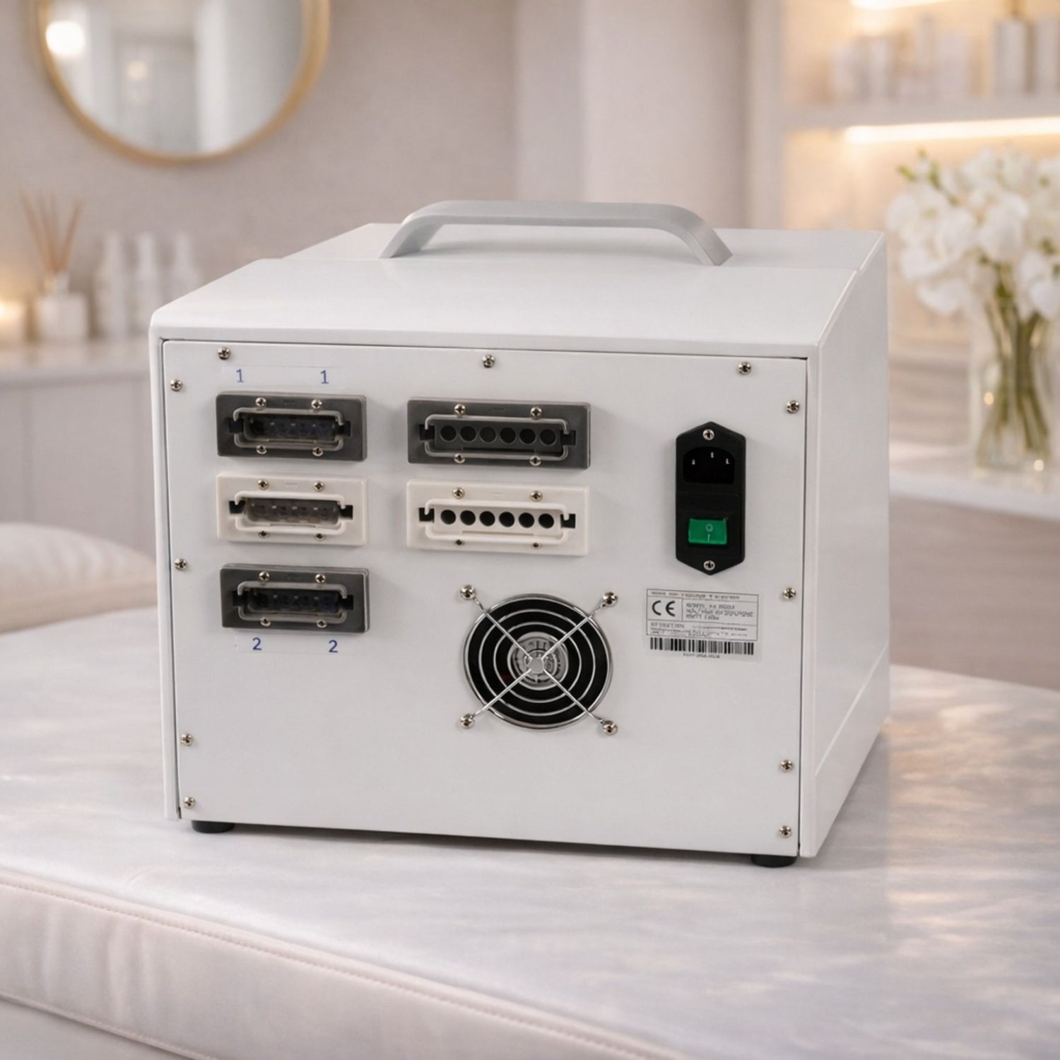 Боковий вигляд апарата пресотерапії AirSculpt Pro у робочому середовищі