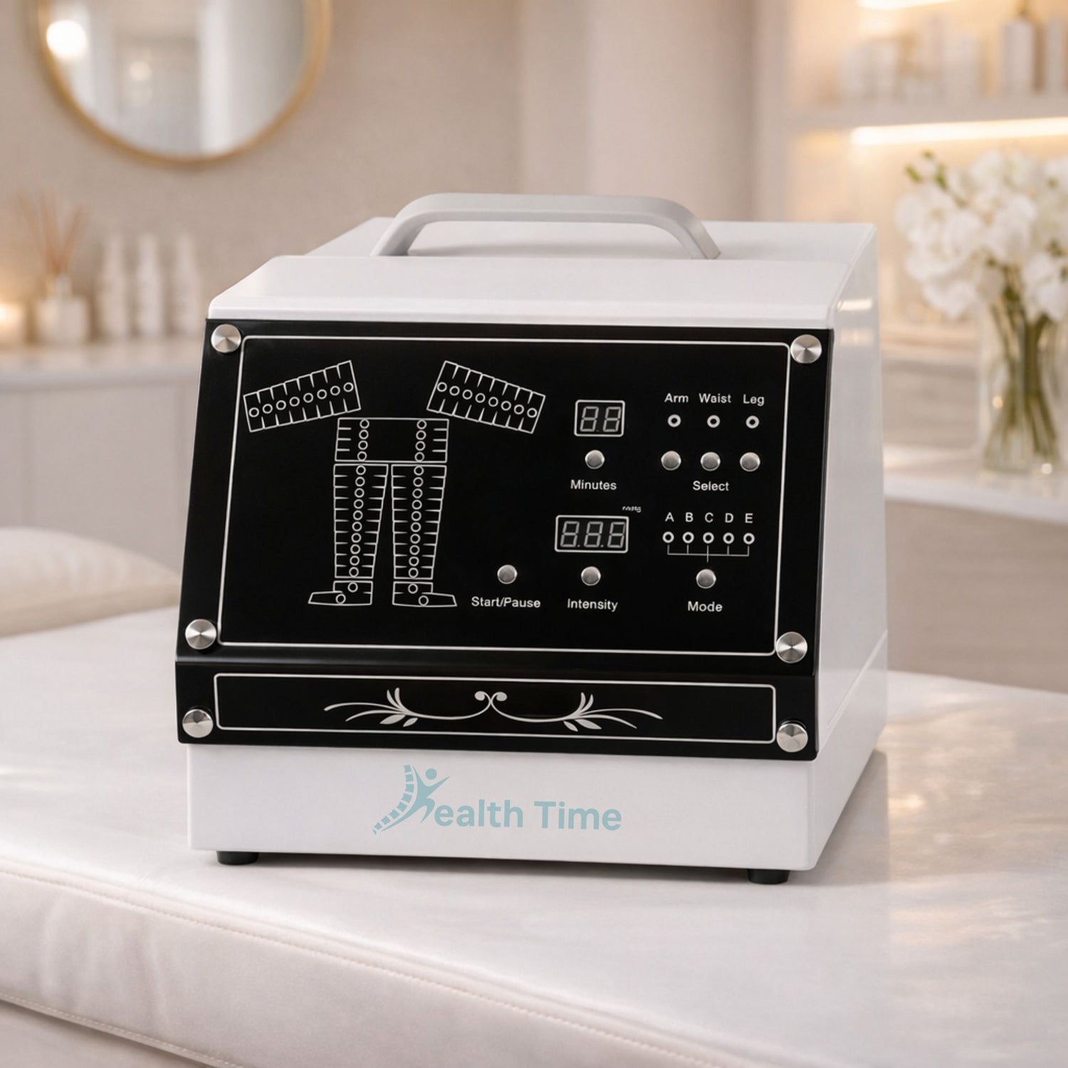 Задня панель апарата AirSculpt Pro з підключенням камер пресотерапії